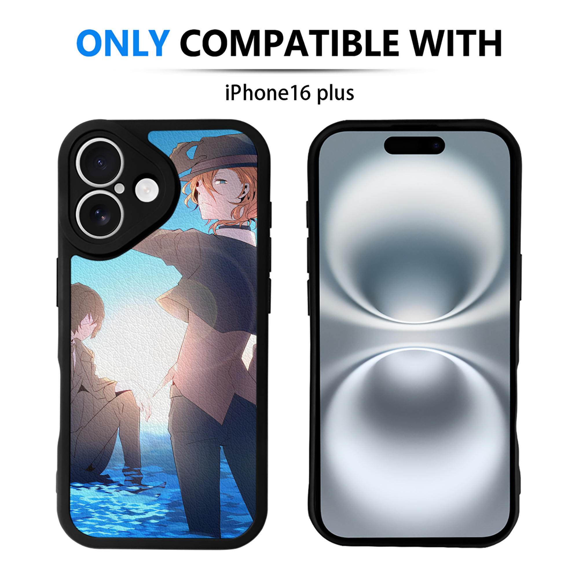 （画像用） 文豪ストレイドッグス Bungo Stray Dogs 【iPhone 16シリーズ対応】シリコンスマホケース（レザー調） 材質：シリコン